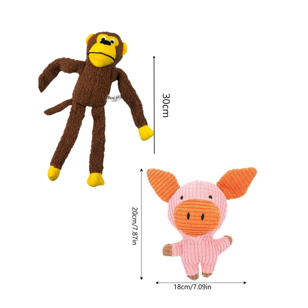 Pelúcia para Cachorro Macaco Porquinho Para Pets Animais de Estimação Cachorros Gatos Cães Brinquedo Pet Brinquedos