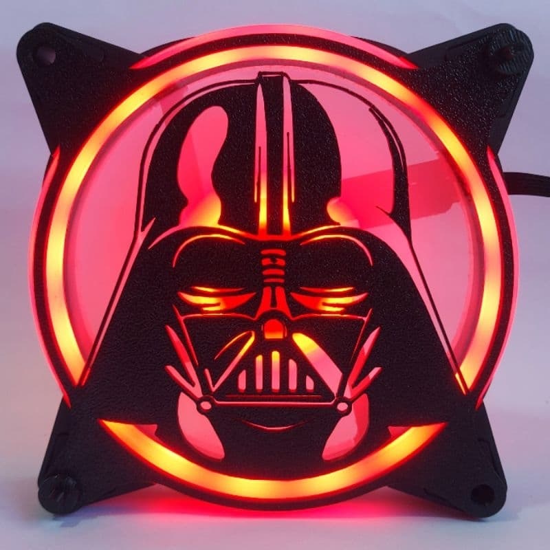 GRADE GRELHA PARA COOLER FAN GRILL 120MM X 120MM STAR WARS DARTH VADER PC SETUP GAMER