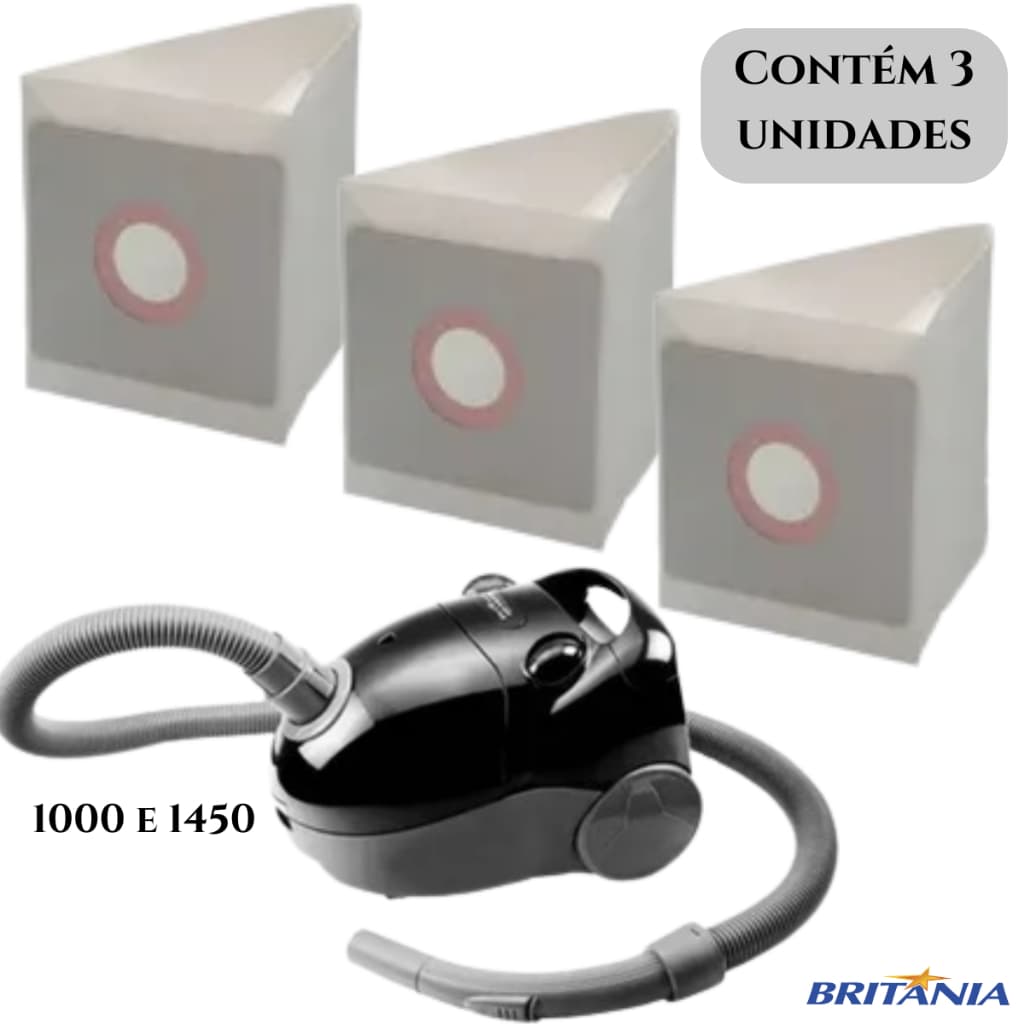 Saco Descartável para Aspirador de Pó Compatível Com Britânia - Modelo 1000 e 1450
