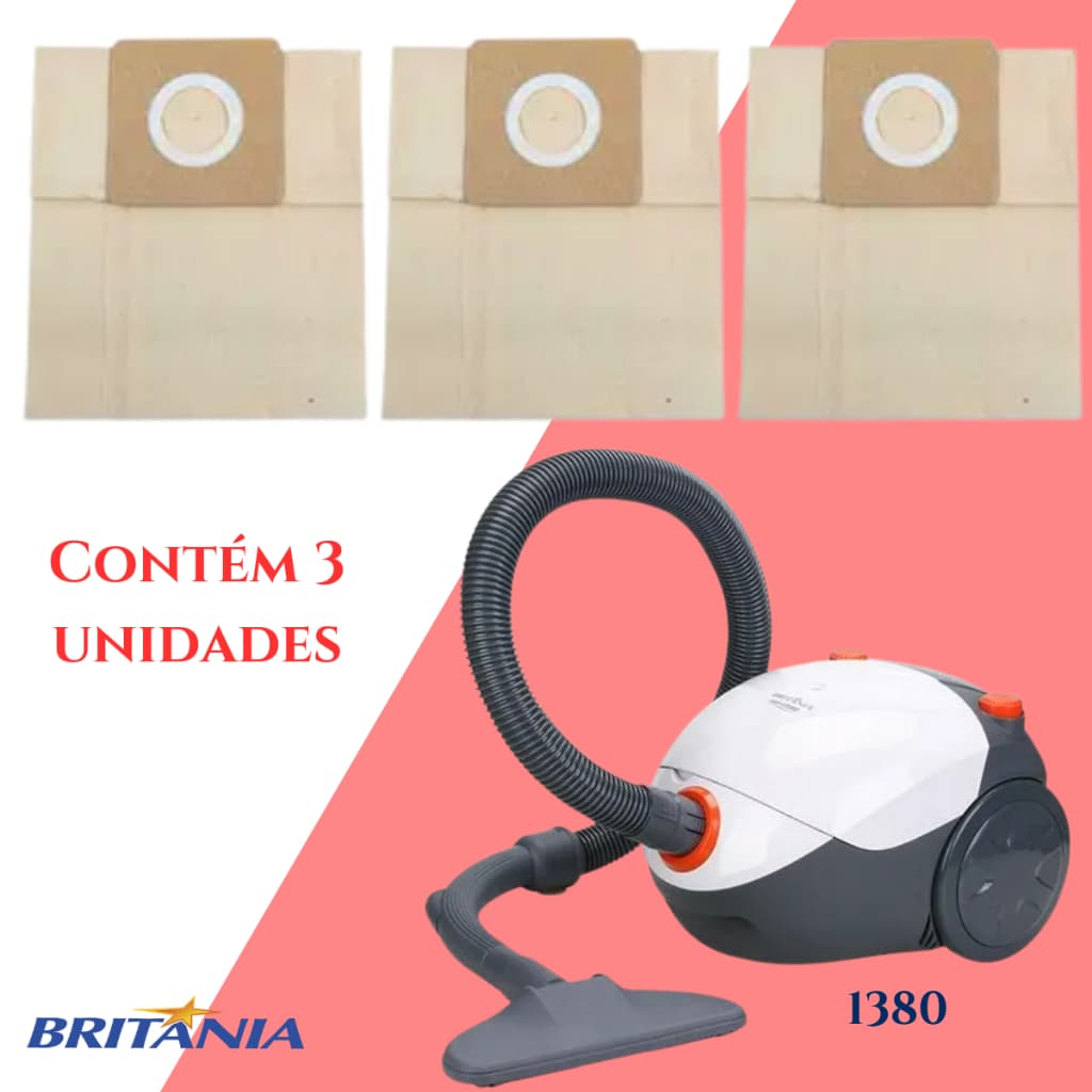 Saco Descartável para Aspirador de Pó Compatível Com Britânia - Modelo 1380