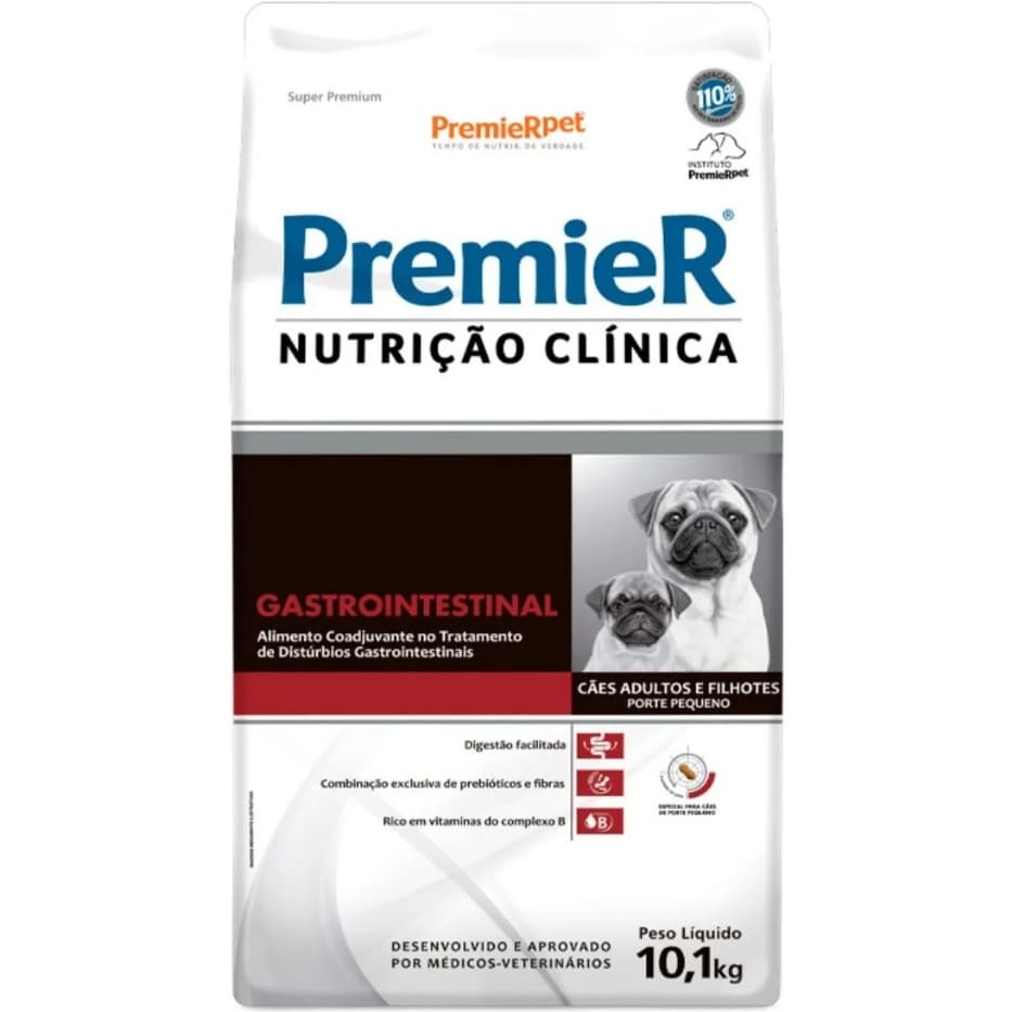 RAÇÃO PREMIER GASTROINTESTINAL CÃES PORTE PEQUENO 10.1KG