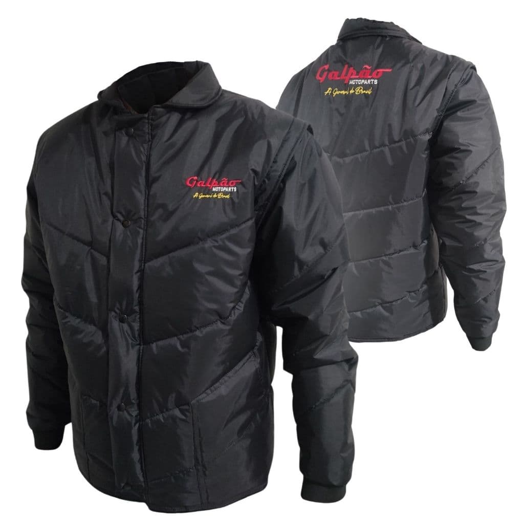 Jaqueta Preta Motoboy Galpão Motoparts Motoqueiro Unissex