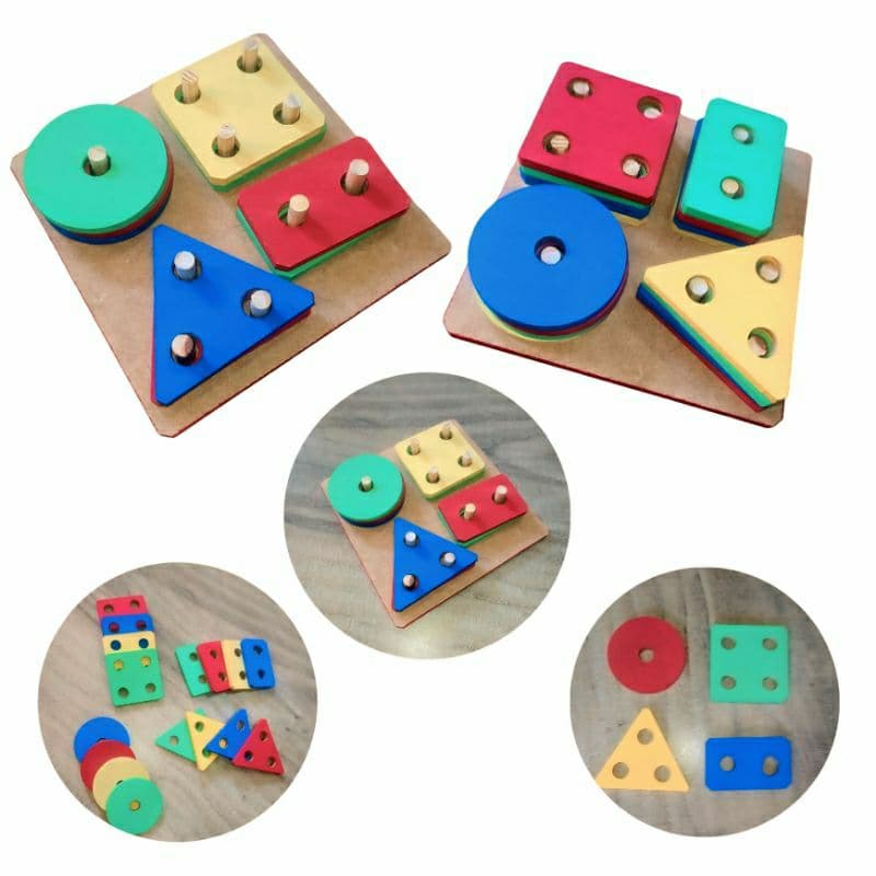 Prancha de formas geométricas, Brinquedo pedagógico educativo, Brinquedo de encaixe