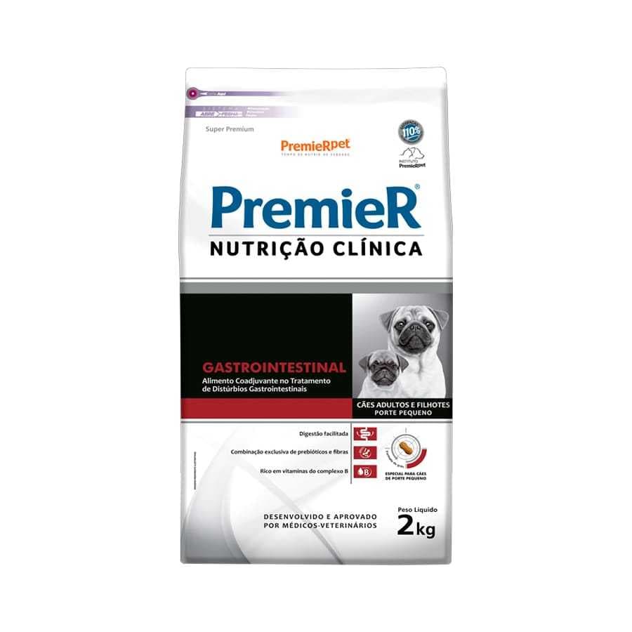 Ração Premier Cães Cachorro Nutrição Clínica Gastrointestinal 2kg Adulto Porte Pequeno