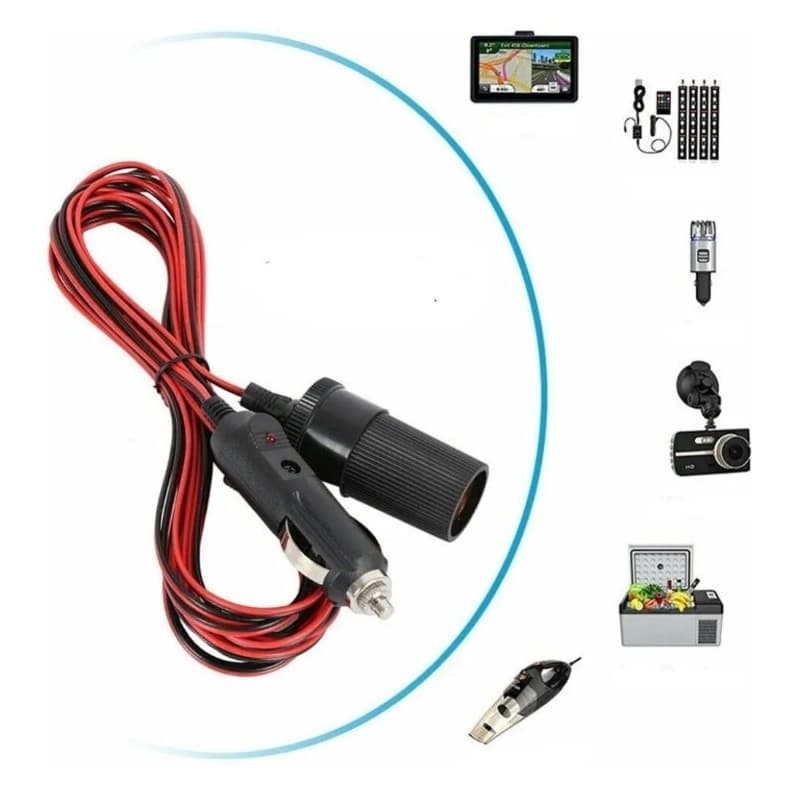 Cabo Extensor Plug Macho E Femea Acendedor 12v/24v