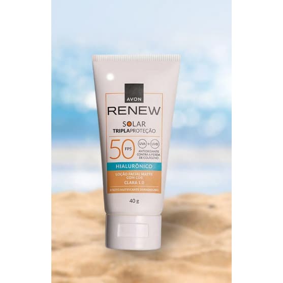 Renew Protetor Solar com Cor FPS50 40g Avon