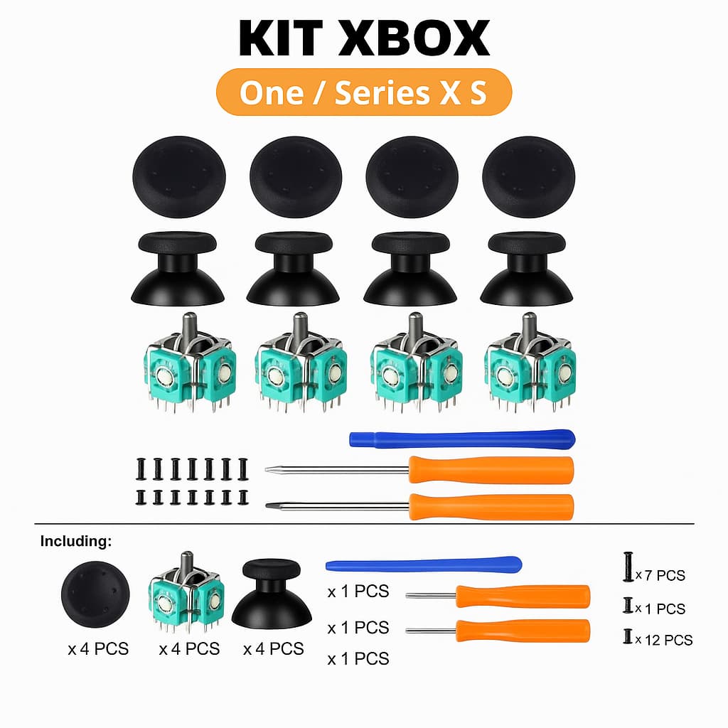 Kit Analógico Controle Xbox One Reparo Controle Xbox Acessório Vídeo Game Xbox Series S X Analógico Joystick