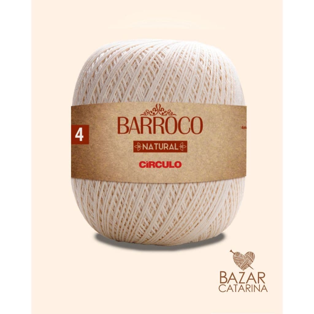 Fio Barbante Barroco Natural 4 700g para crochê da Círculo