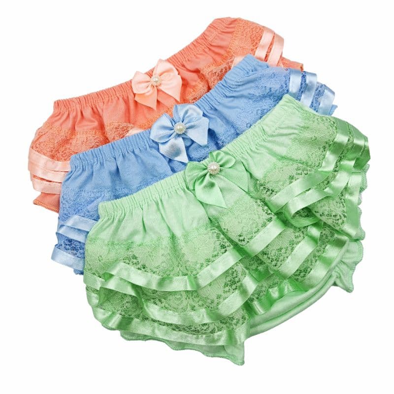 Kit 3 Calcinhas Infantil Bunda Rica Tapa Fralda - Cores Variadas