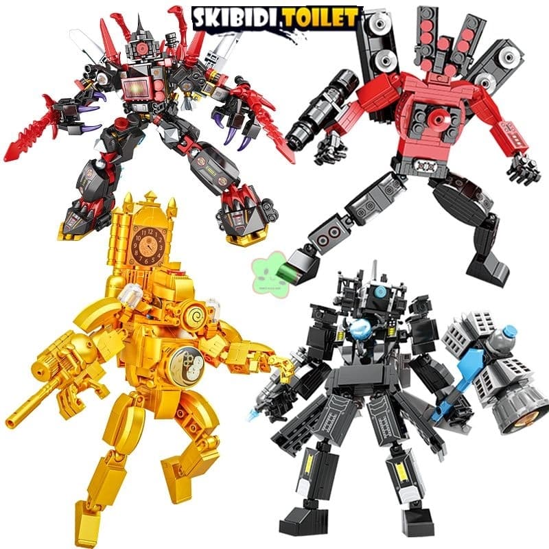 Boneco Skibidi Titan grande cabeça de vaso skibidi toilet bloco de montar lego Promoção