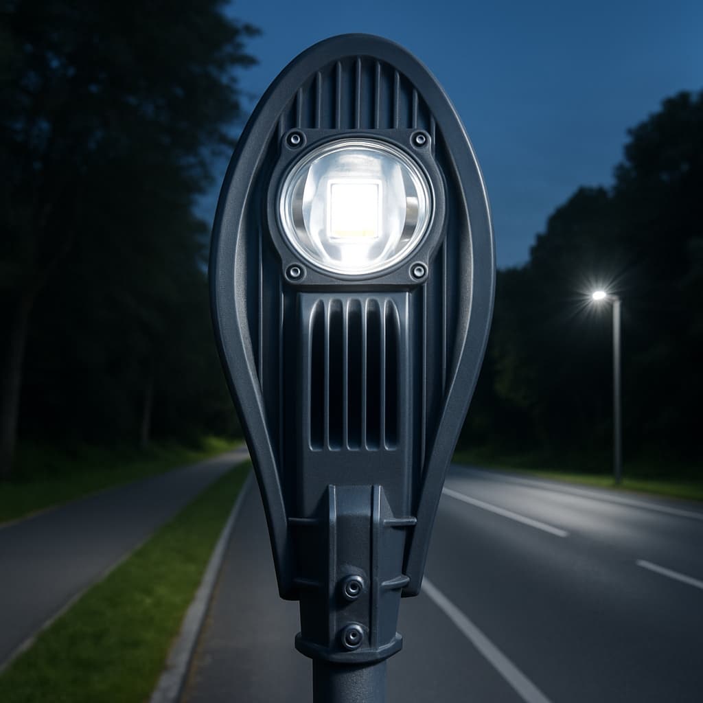 Luminária Poste 50w  Publica Led Cob Rua Praça Poste Luz Branco Frio LED Luminária Via Pública