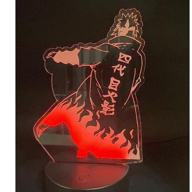 Luminaria  Naruto Minato Namikaze  Led Luz Noturna em acrilico com base de LEDs