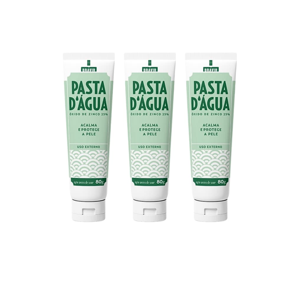 PASTA D'AGUA Bravir 80g KIT com 1/2/3 un