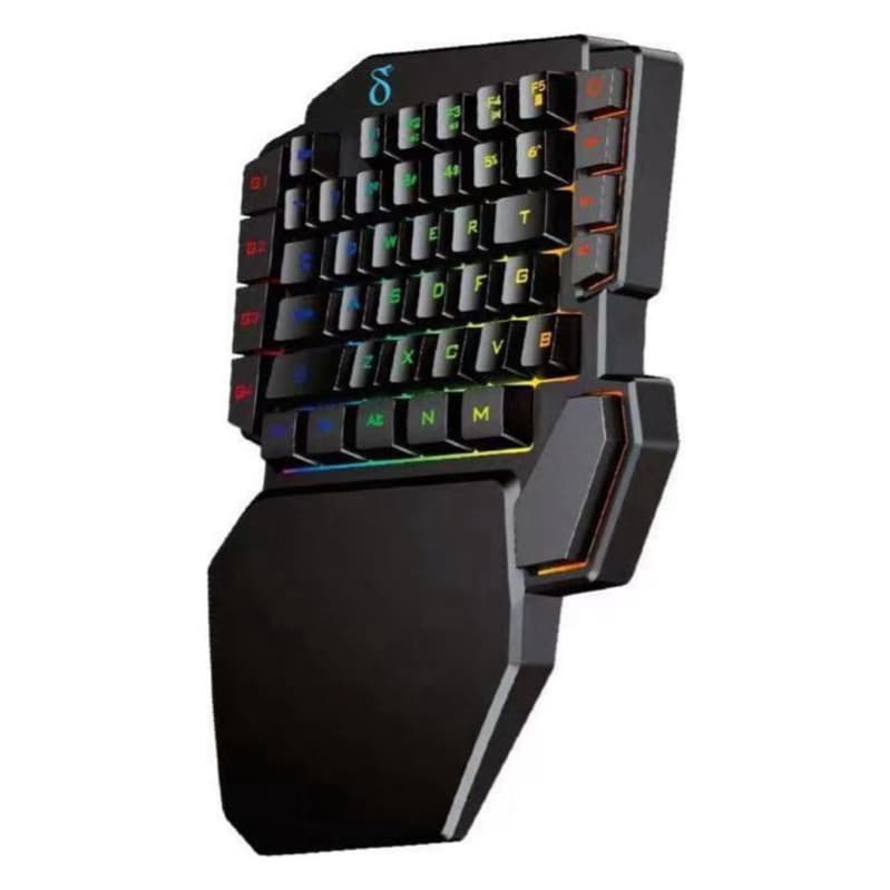 Teclado Gamer RGB Semi Mecânico DELTA-VT045 com Apoio de Pulso USB