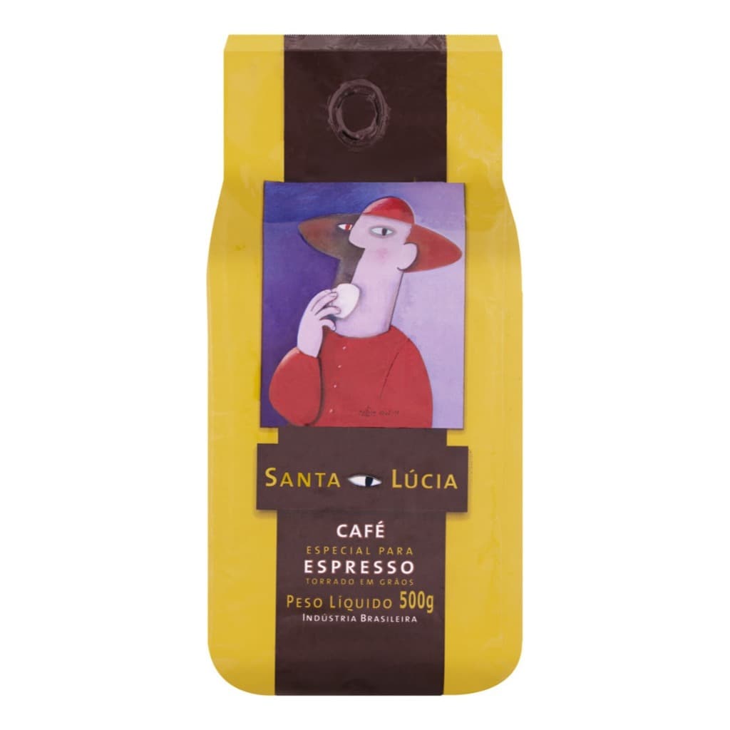 Café Gourmet Santa Lúcia 500g em Grãos – Espresso Premium | Sabor Intenso