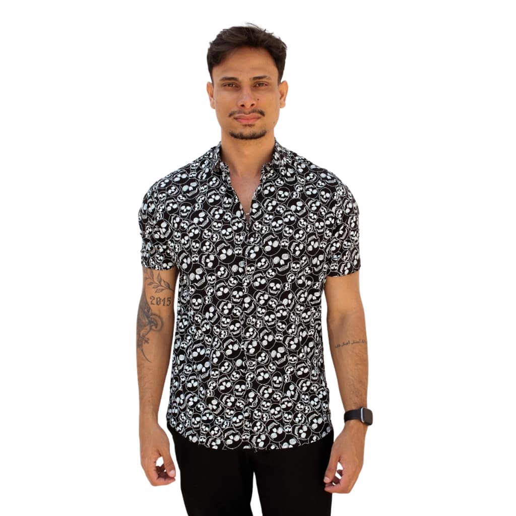 Camisa Social Masculina Slim Viscose Pronta Entrega