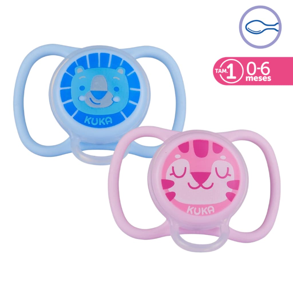 Chupeta Kuka Fresh Bico Simétrico Silicone Universal Macio 0-6 Meses Ventilação Extra Textura Suave
