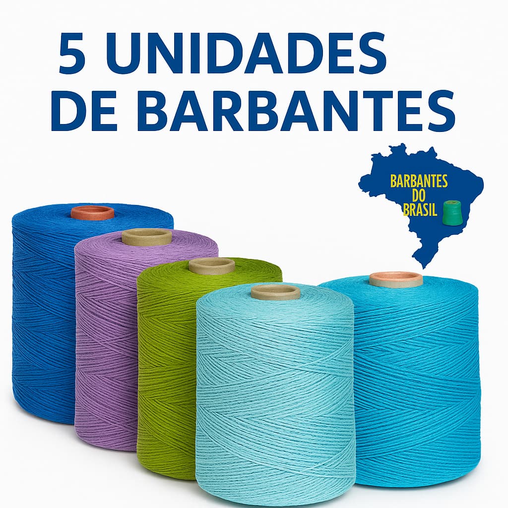 Kit 5 unidades Linhas de Barbantes Para Croche e Tricô 5 Barbantes Fio 6 e Fio 8 Escolha as Cores