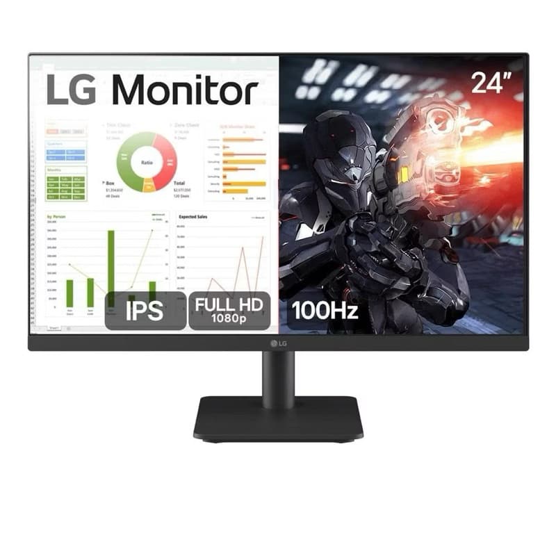 Monitor LG Gamer  24", 100Hz, 5ms, IPS, Full HD, HDMI, Dynamic Action Sync, Preto - 24MS500-B