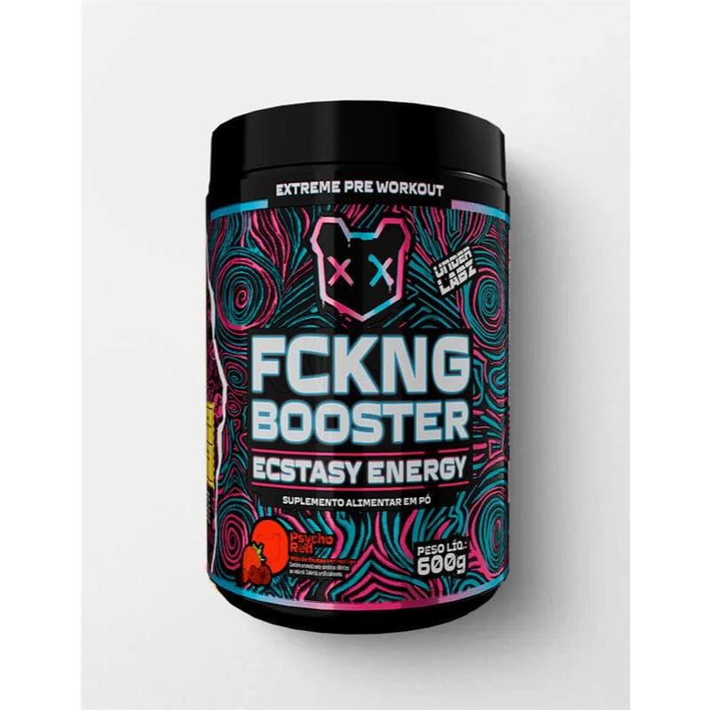 Pré-Treino FCKNG Booster Under Labz 600g Fórmula Concentrada Cafeína Energia Foco e Pump Musculação