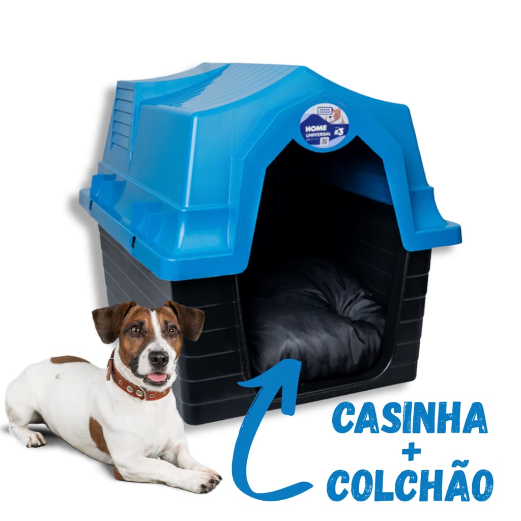 Casinha + Colchão Para Cachorro Unishop N3 Proteção Uv Pequeno Porte