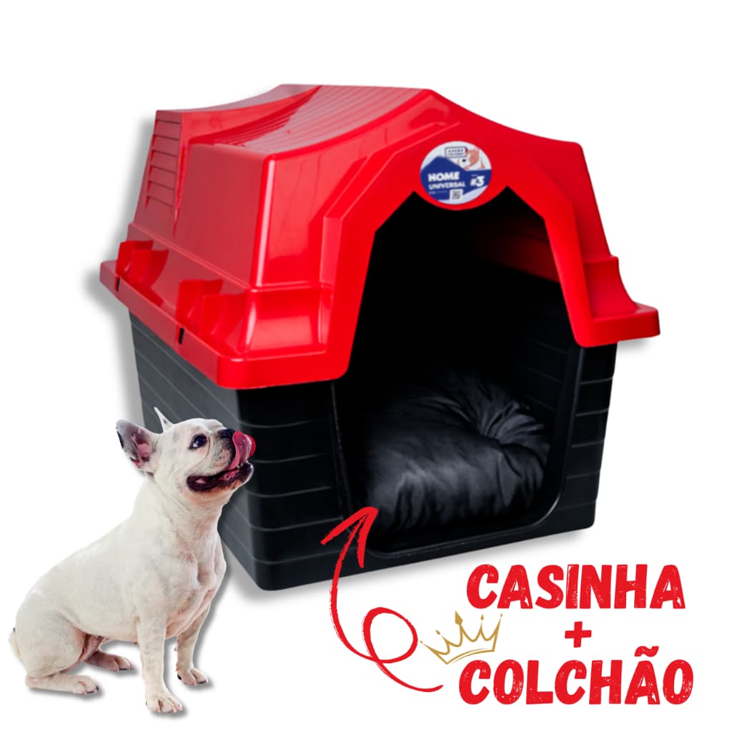 Casinha + Colchão Pet N3 Para Cachorro De Pequeno Porte - Unishop