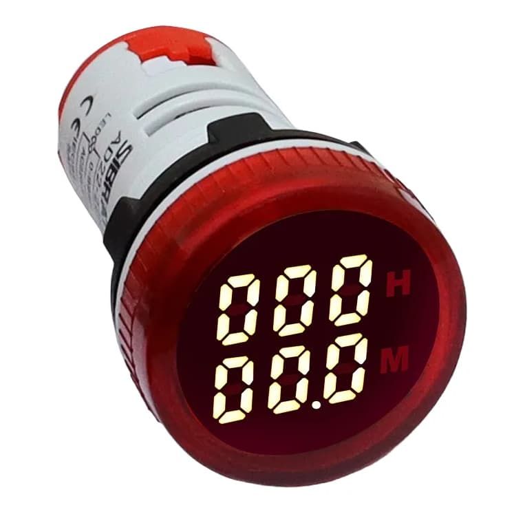 Horímetro Digital 22mm Ad22-22hmr De 0-999h 220~380vca