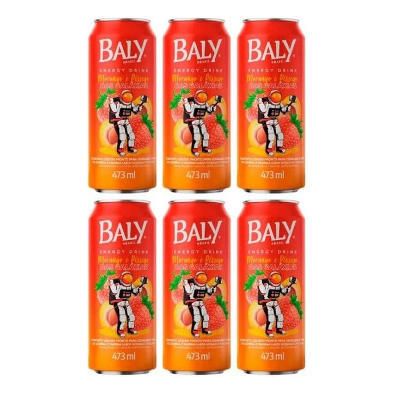 kit energético baly morango e pêssego