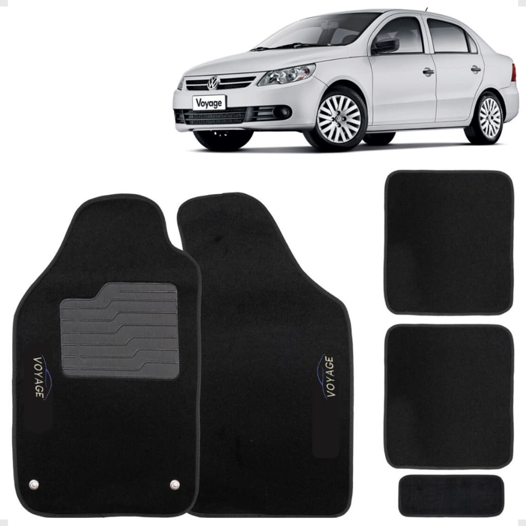 Tapete Automotivo Personalizado para Voyage 2009-2021 Superfície Antiderrapante
