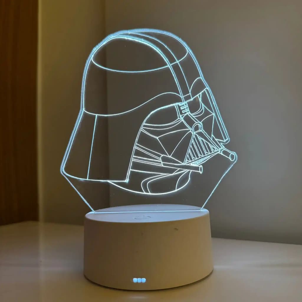 Luminária LED 3D Em Acrílico Abajur Presente Criativo - Luminária LED - Darth Vader