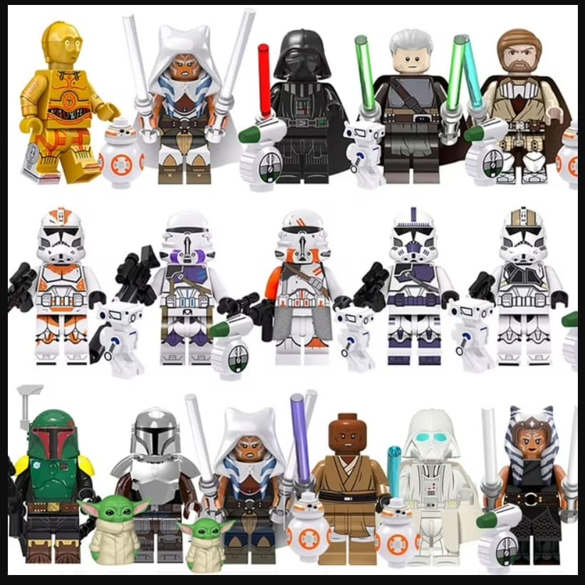 Bloco de Montar "Estilo Lego" - Star Wars - Personagens Variados