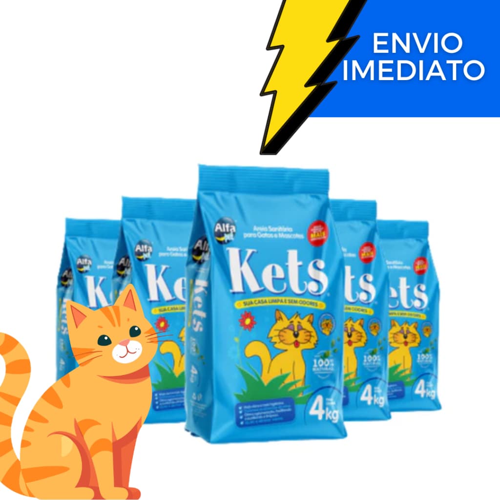 Areia De Gato Higiênica Sanitária  4kg Para Gatos Economica - Envio imediato