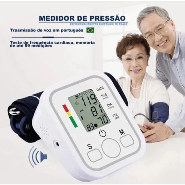 Aparelho Medidor de Pressão Arterial Digital de Braço – Automático, Preciso e Fácil de Usar