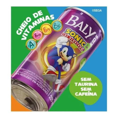 KIT COM 6 Bebida Baly Uva Kids