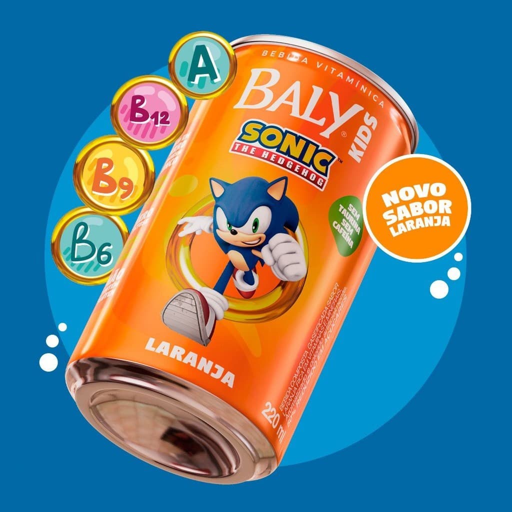 6 BEDIDAS BALY LARANJA KIDS 220ML