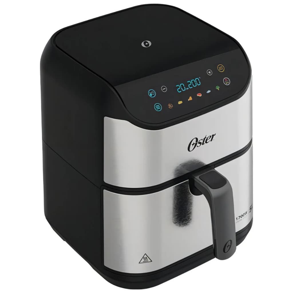 Fritadeira Air Fryer Digital Inox Oster 5l Com Painel Touch 220v Cor Cinza