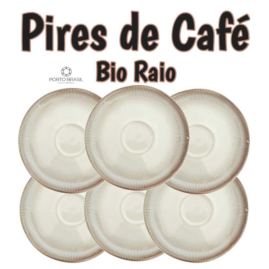 Pires Para Xícara de Café Bio Raio Jogo 2ª linha Porto Brasil 13,5cm Cerâmica Louças Decoração Porcelana Orgânico Chá