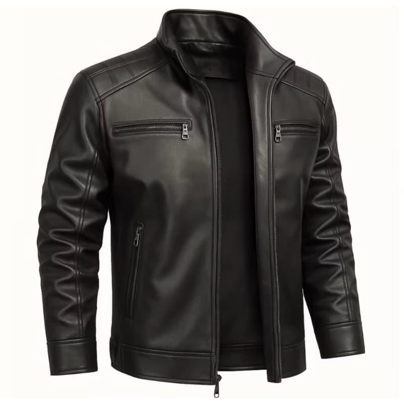 Jaqueta de Couro Masculina Casual Estilo Moderno Elegante Inverno