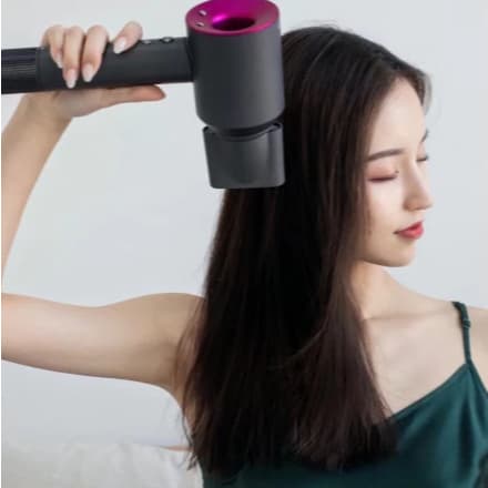 Secador de Cabelo Profissional Íons Negativo Supersônico Secagem Rápida 110V Preto Branco