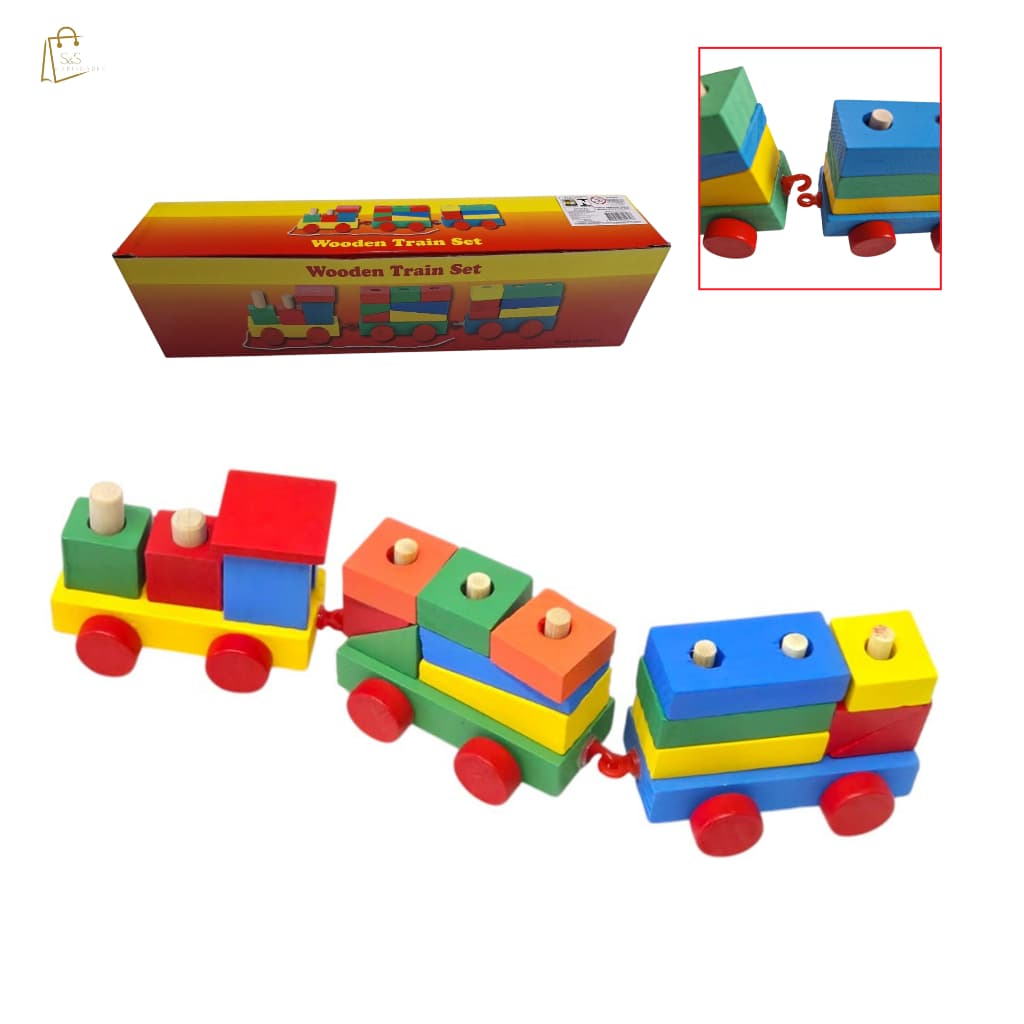Brinquedo Educativo Trenzinho De Madeira De Encaixe De Formas Geométricas Brinquedo Pedagógico- Trem