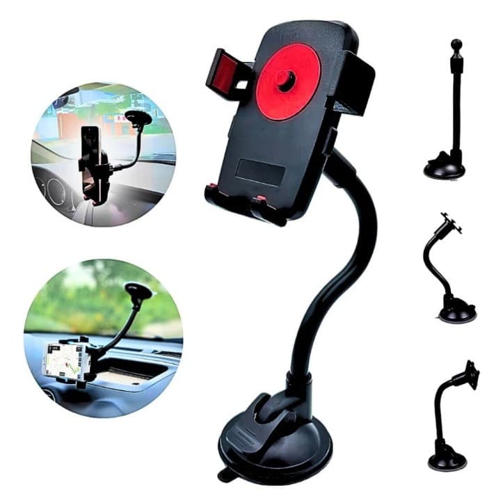 Suporte Celular Universal para Carro Painel Para-Brisa Gira 360º Graus com Ventosa Ultra Resistente
