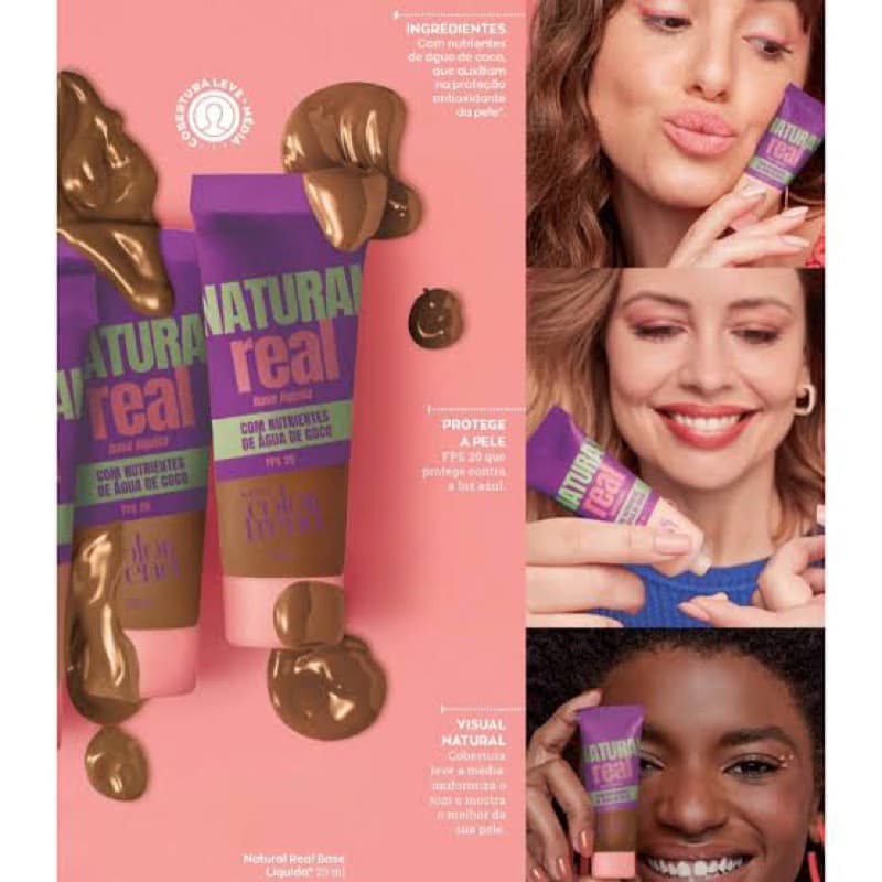 Base Líquida Natural Real Color Trend Avon 20 mL