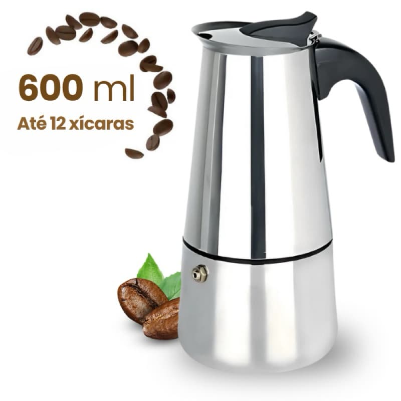 Cafeteira Italiana Aço Inox 4/6/9/12 Xícaras Café Expresso