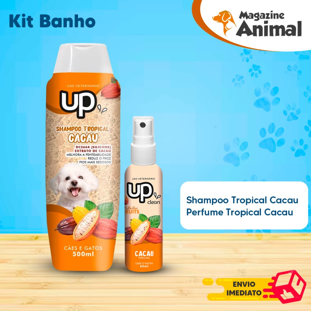 kit Shampoo para cachorro pet Cacau 500ml + Perfume para Cachorro Cacau 60mL