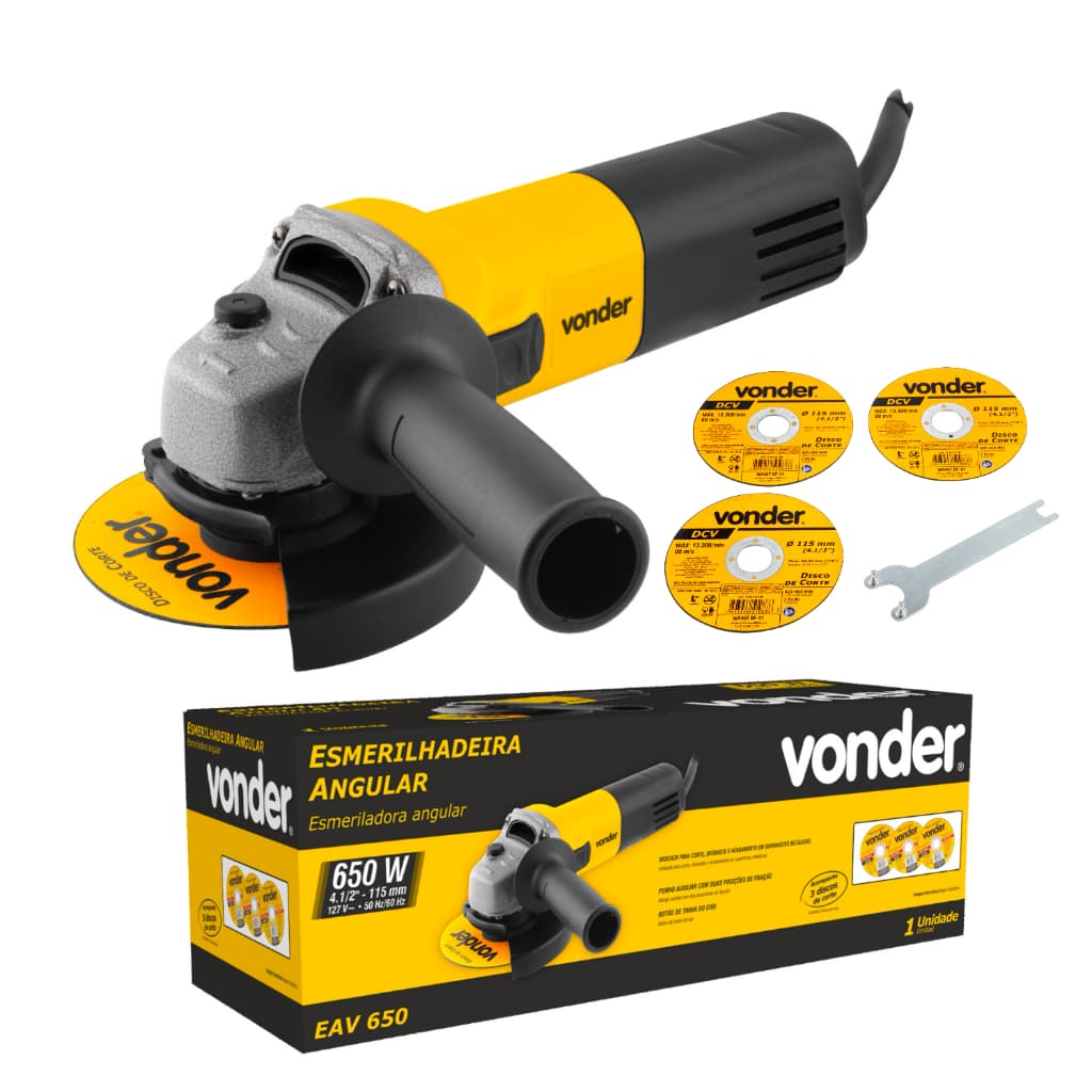 Esmerilhadeira Lixadeira Angular Serralheiro Serralheria eav650 Vonder