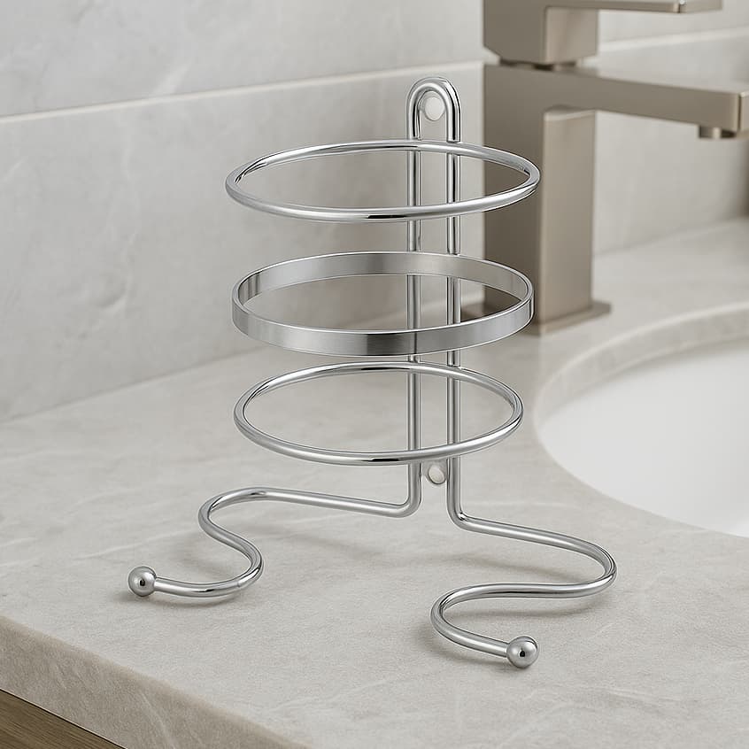 Suporte Para Secador De Cabelos Aço Inoxidável Porta Secador De Banheiro De Parede