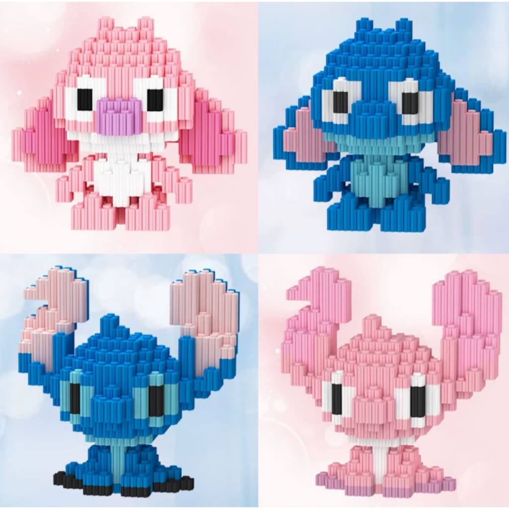 Lego Stich e Angel Blocos de Montar Brinquedo de Montar