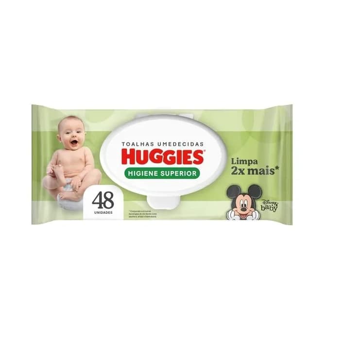 Toalhas Umedecidas Higiene Superior c/ 48 unidades - Huggies