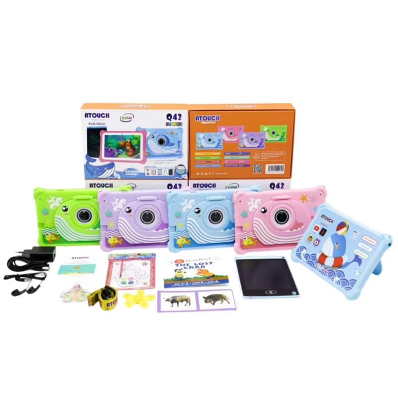 Tablet Infantil 7" 64GB 4GB RAM Android Wi-Fi Capa ProtetoraQ42