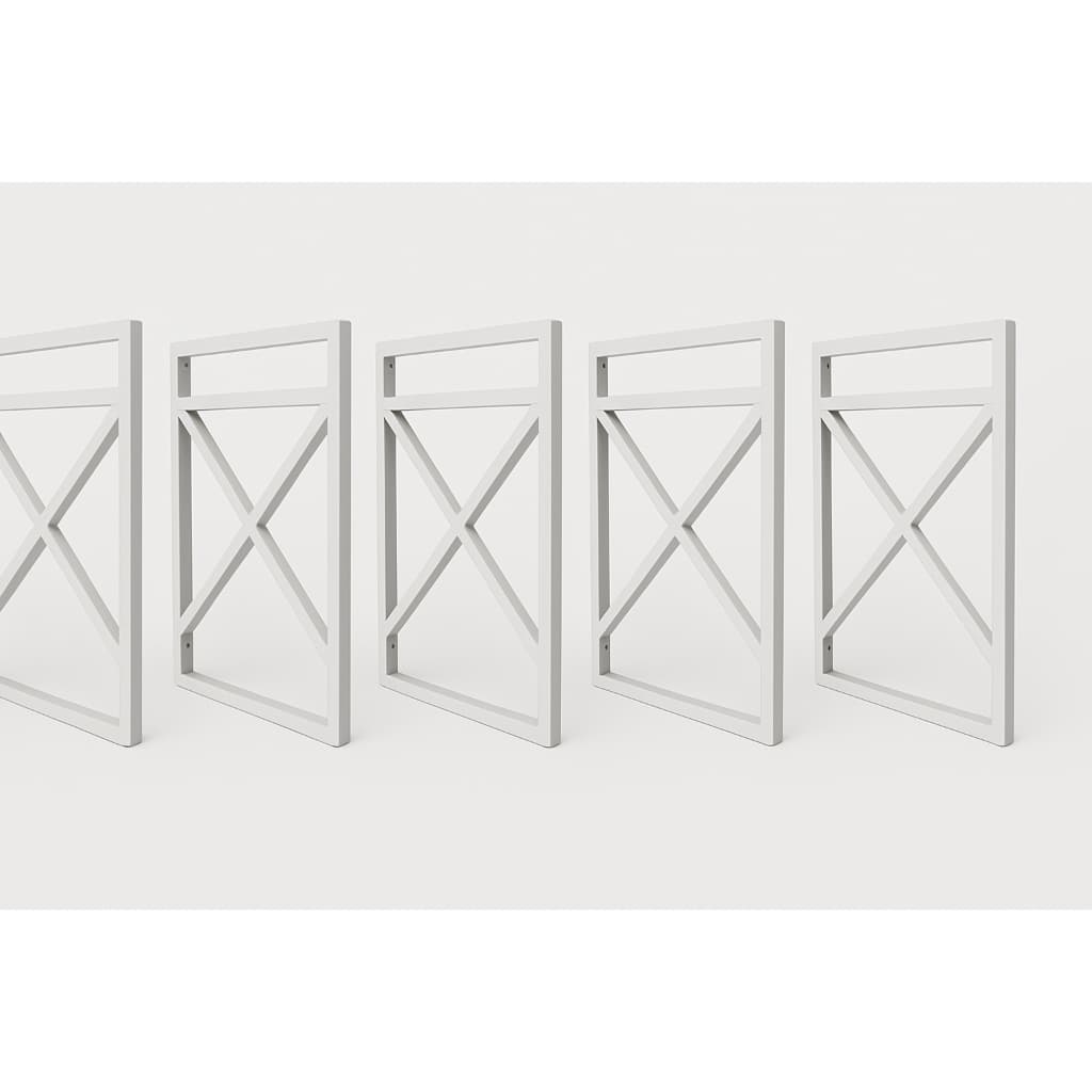 Suportes de Parede 37x30cm Estilo Industrial em Polipropileno Branco Estante, Lavanderia e Mais